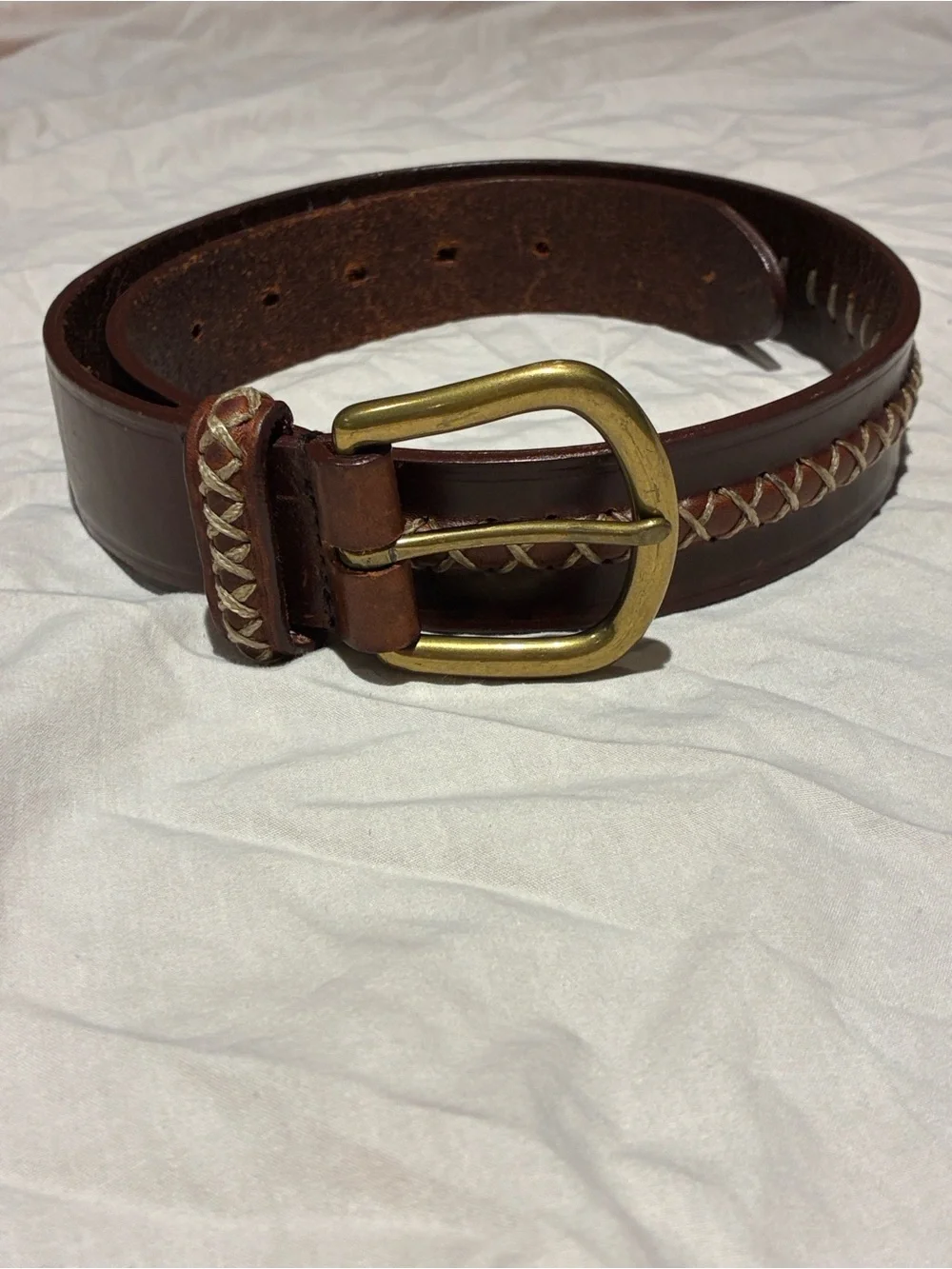 Genuine Brass and Leather Children’s Belt
